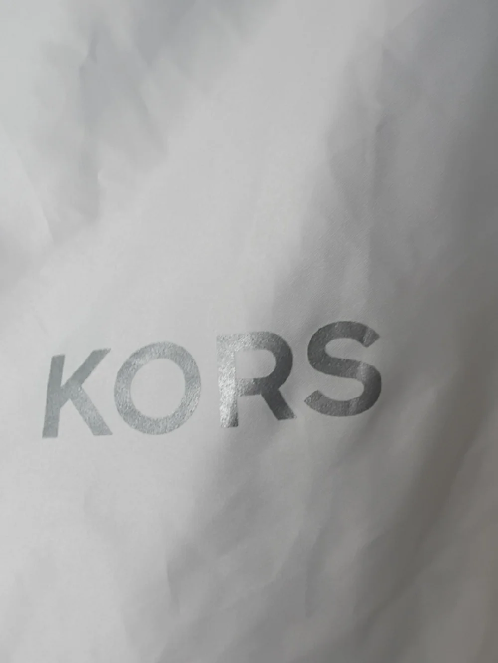 Michael Kors White Storage Dust Bag with Silver Logo